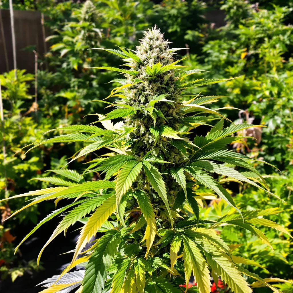 Mataro Blue CBD 54% indica / 46% sativa — flor con tricomas visibles