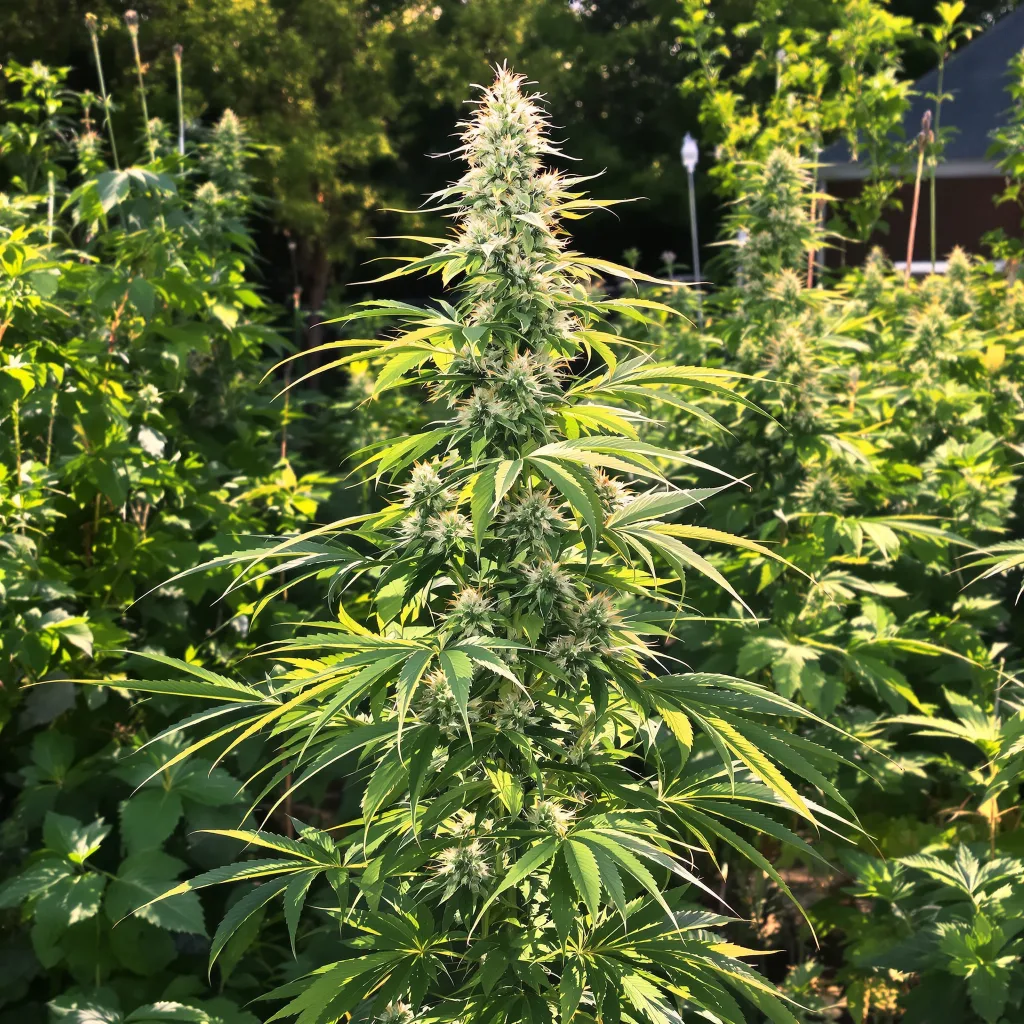 Maui 10% indica / 90% sativa — flor con tricomas visibles