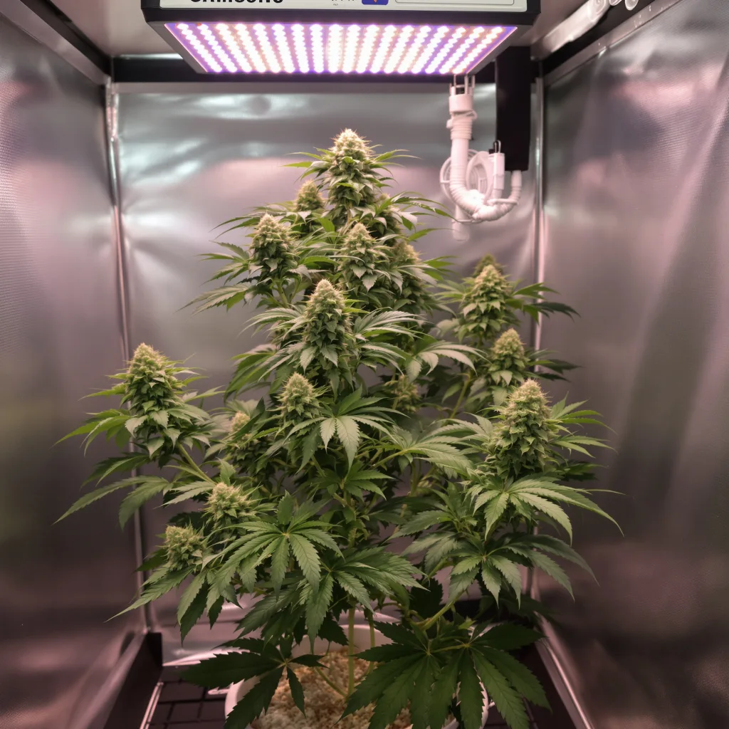 Planta de cannabis Maui Haole en fase de floración — 60-100 cm autofloración