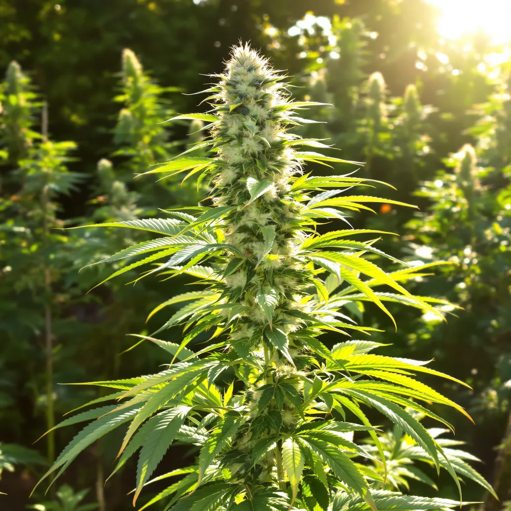 Maui Wowie 20% indica / 80% sativa — flor con tricomas visibles