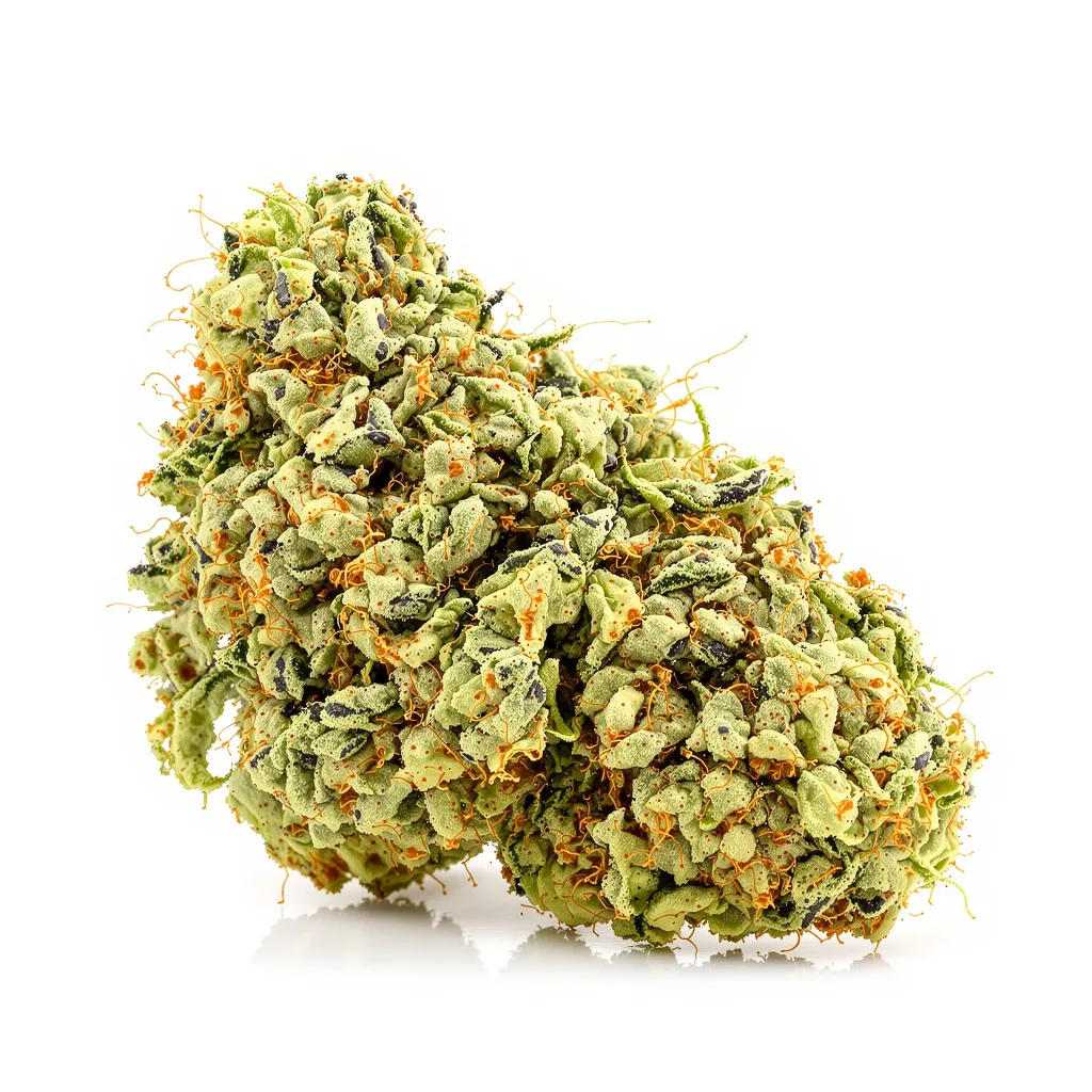 Maui Wowie 20% indica / 80% sativa — flor con tricomas visibles
