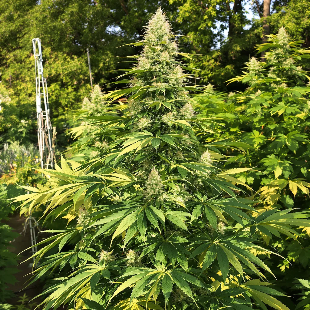 Maui Wowie 20% indica / 80% sativa — flor con tricomas visibles