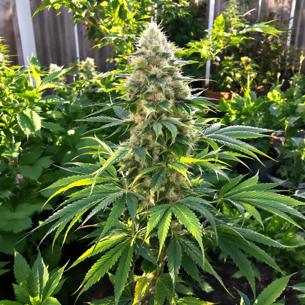 Mazar 73% indica / 27% sativa — flor con tricomas visibles