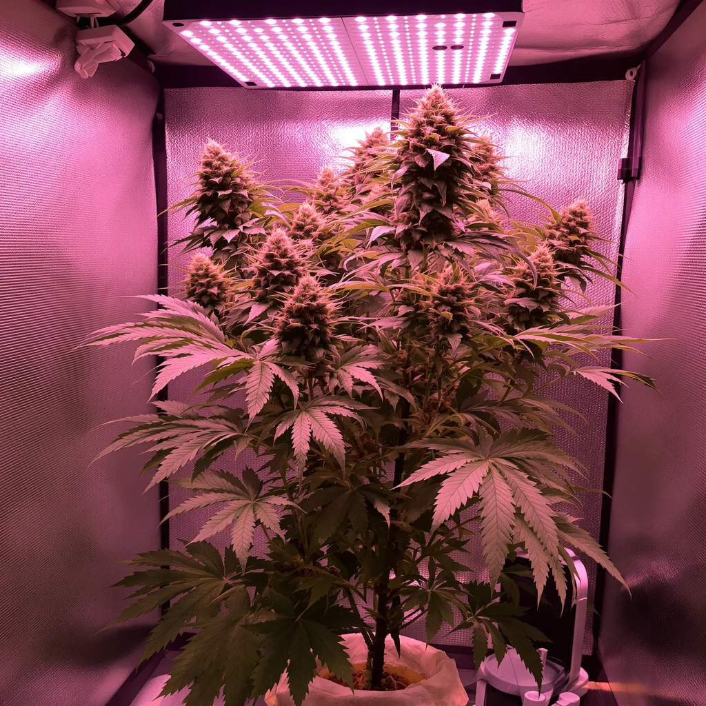 Planta de cannabis Mazar x Blueberry en fase de floración — 120-180 cm feminizada
