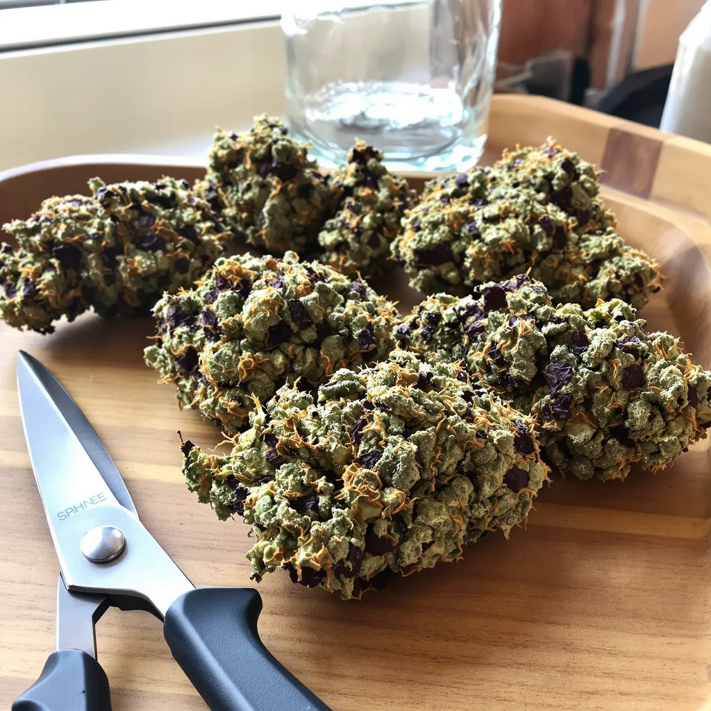 Medicine Man 80% indica / 20% sativa — flor con tricomas visibles