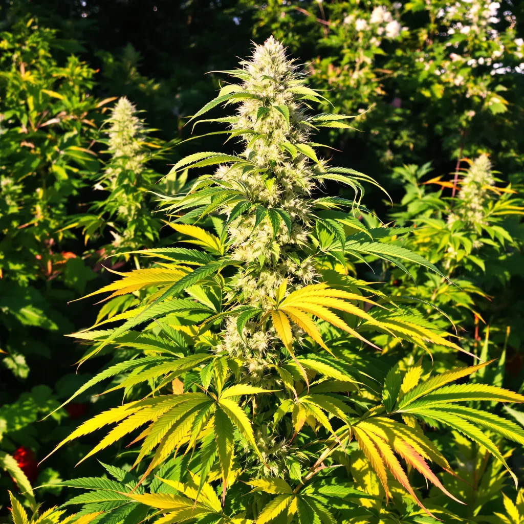 Melonade 17% indica / 83% sativa — flor con tricomas visibles