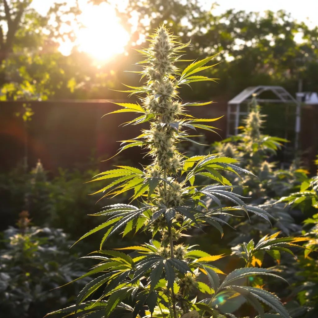 Melting Pot 13% indica / 87% sativa — flor con tricomas visibles
