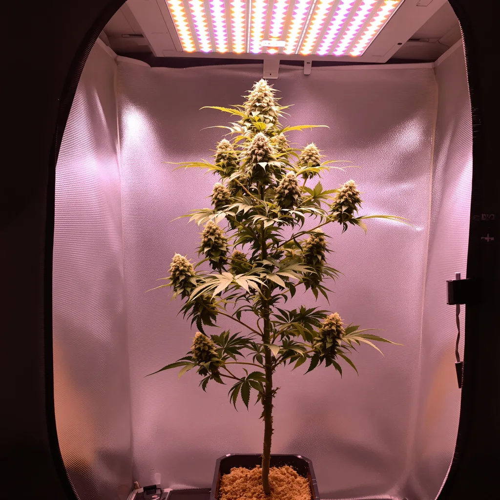 Planta de cannabis Mendocino Purps en fase de floración — 120-180 cm feminizada