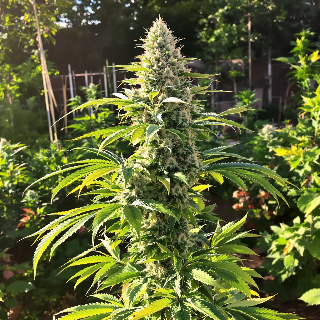 Mendocino Purps 62% indica / 38% sativa — flor con tricomas visibles