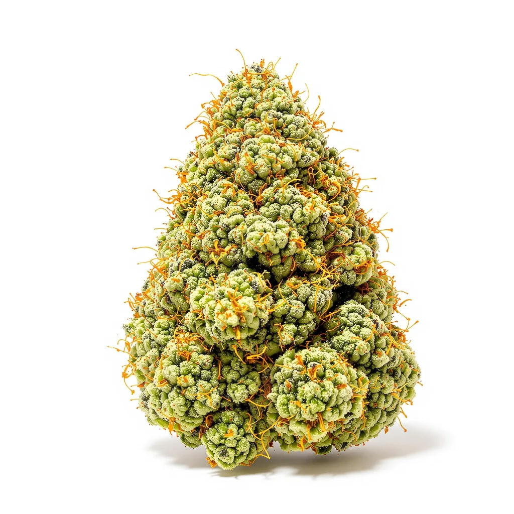 Mexican Haze 15% indica / 85% sativa — flor con tricomas visibles
