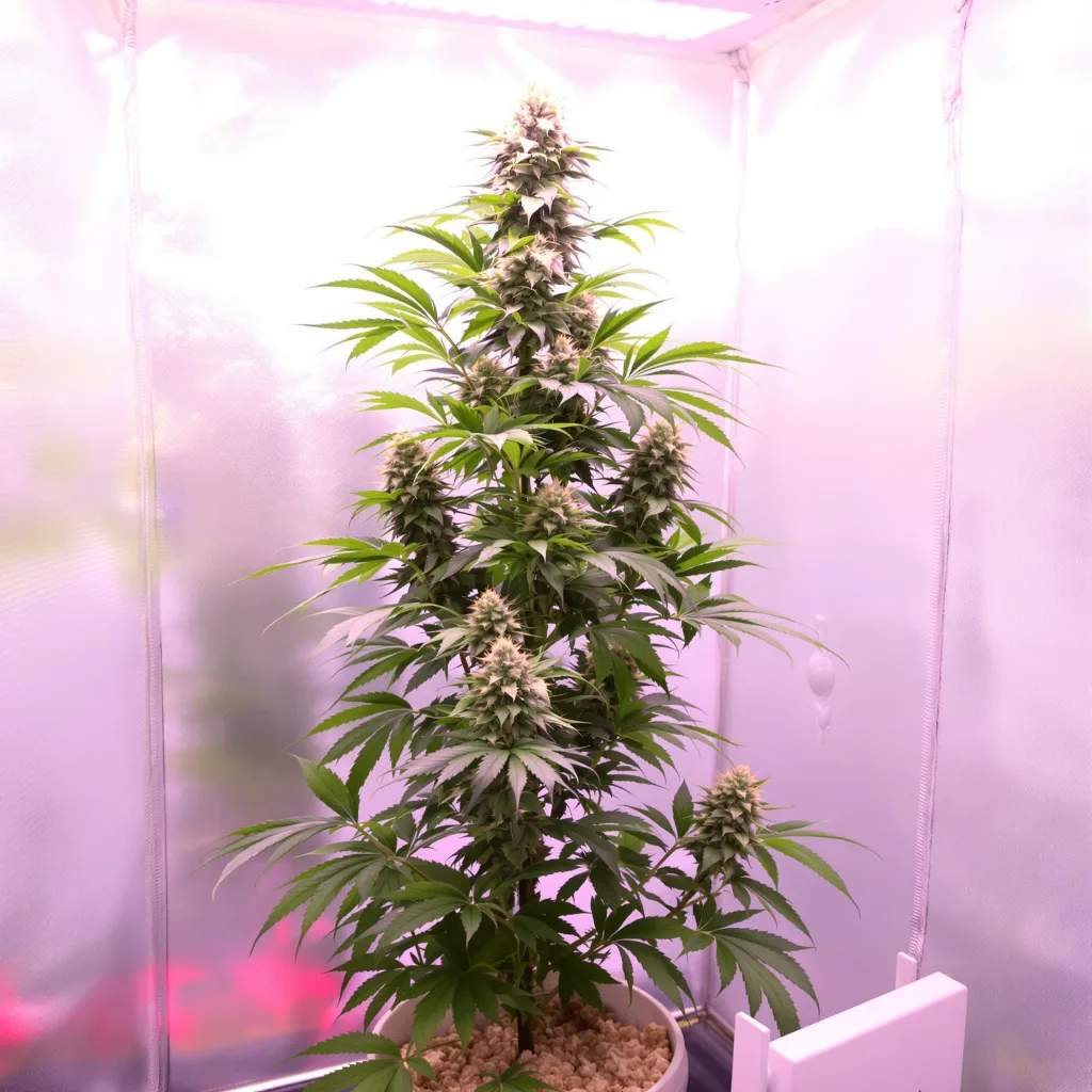 Planta de cannabis Mickey Kush en fase de floración — 60-100 cm autofloración