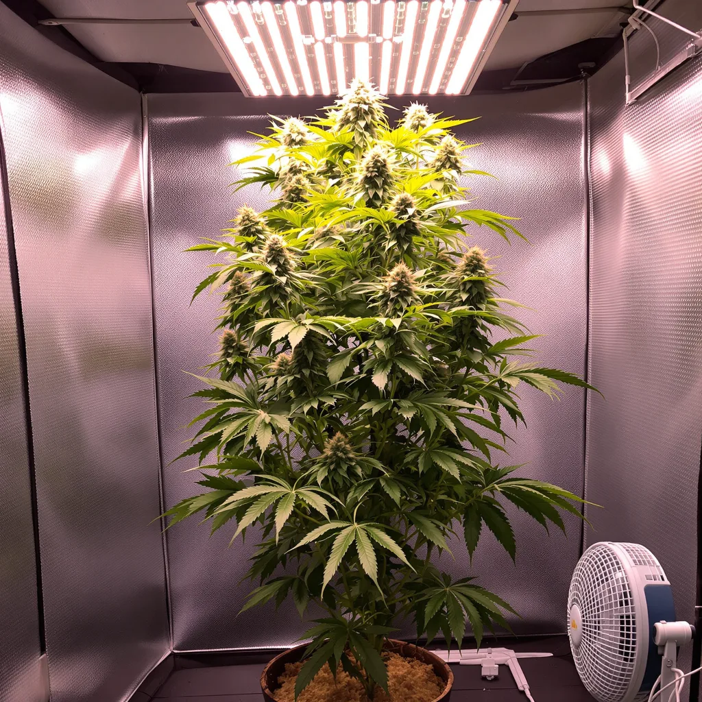 Planta de cannabis Mickey Kush en fase de floración — 150-200 cm feminizada