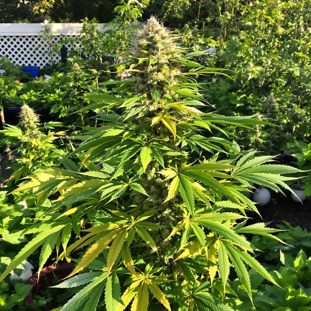 Middlefork 79% indica / 21% sativa — flor con tricomas visibles