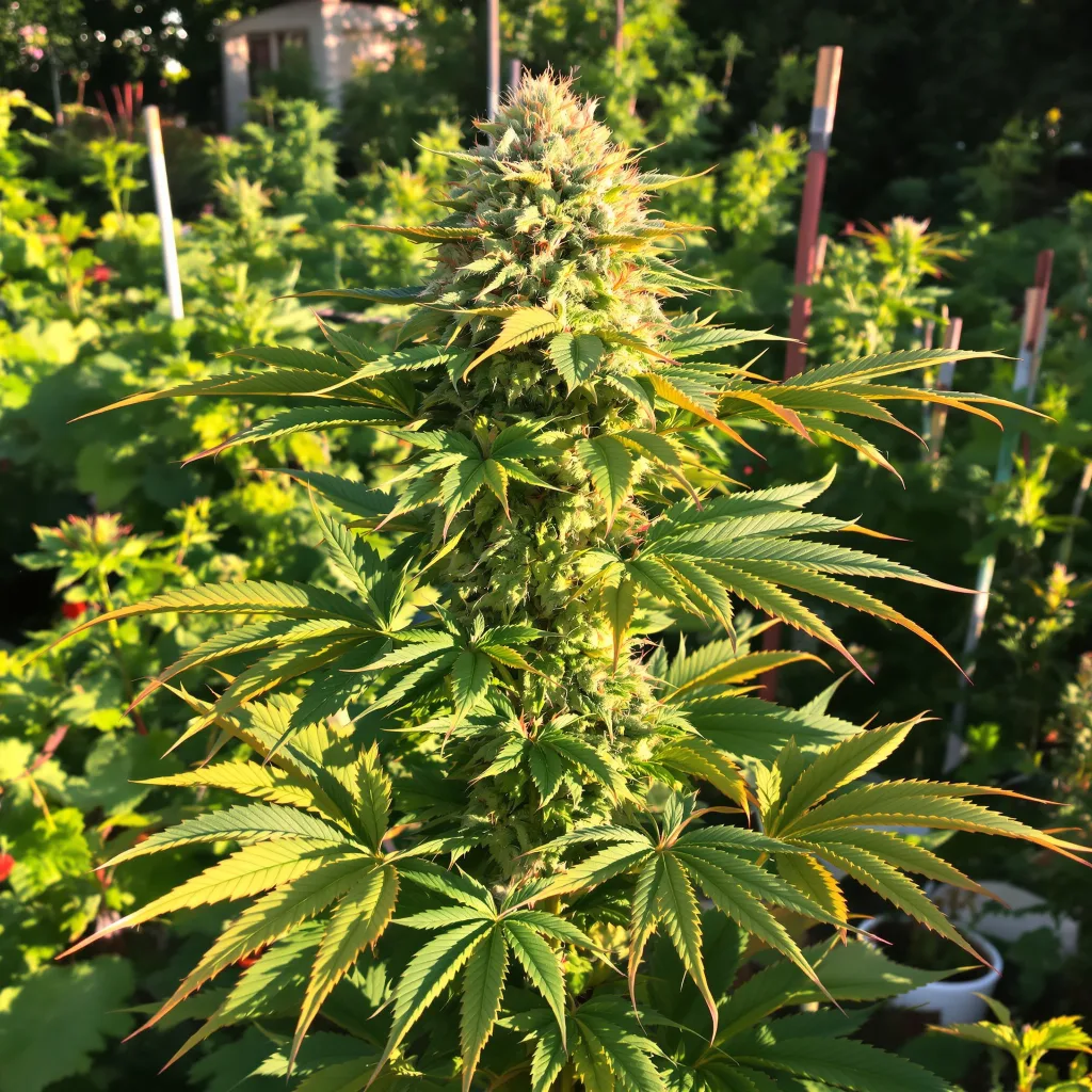 Mimosa 70% indica / 50% sativa — flor con tricomas visibles