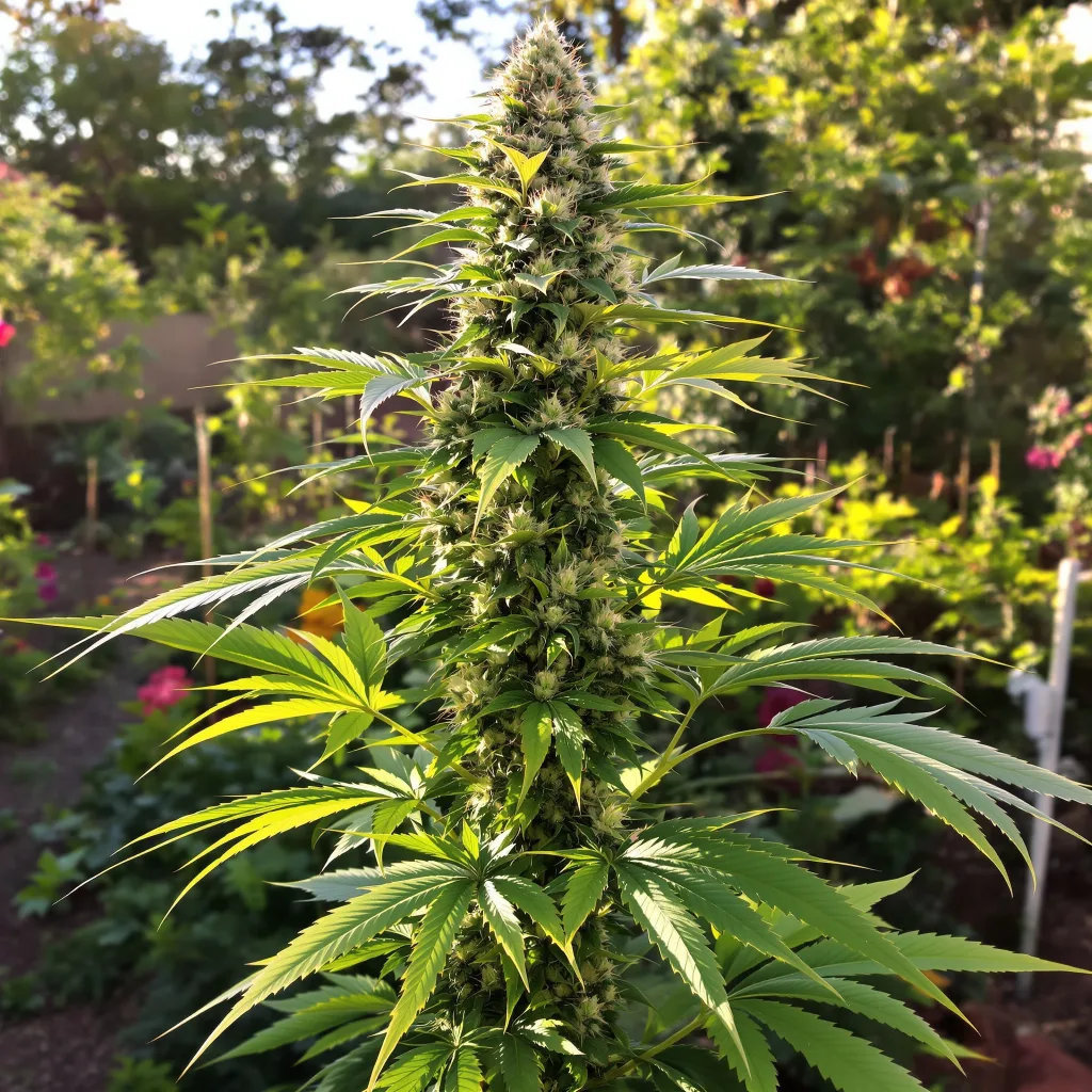 Mint Chocolate Chip 36% indica / 64% sativa — flor con tricomas visibles