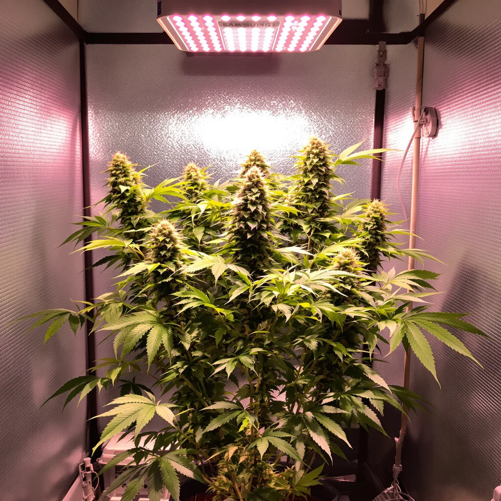 Planta de cannabis Mint Chocolate en fase de floración — 90-130 cm feminizada