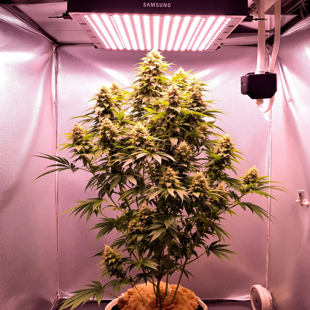 Planta de cannabis Misty Kush en fase de floración — 120-180 cm feminizada