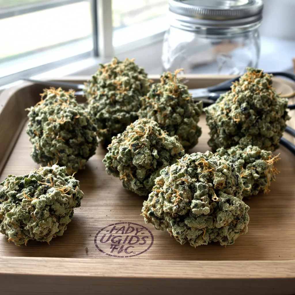 Mob Boss 40% indica / 60% sativa — flor con tricomas visibles