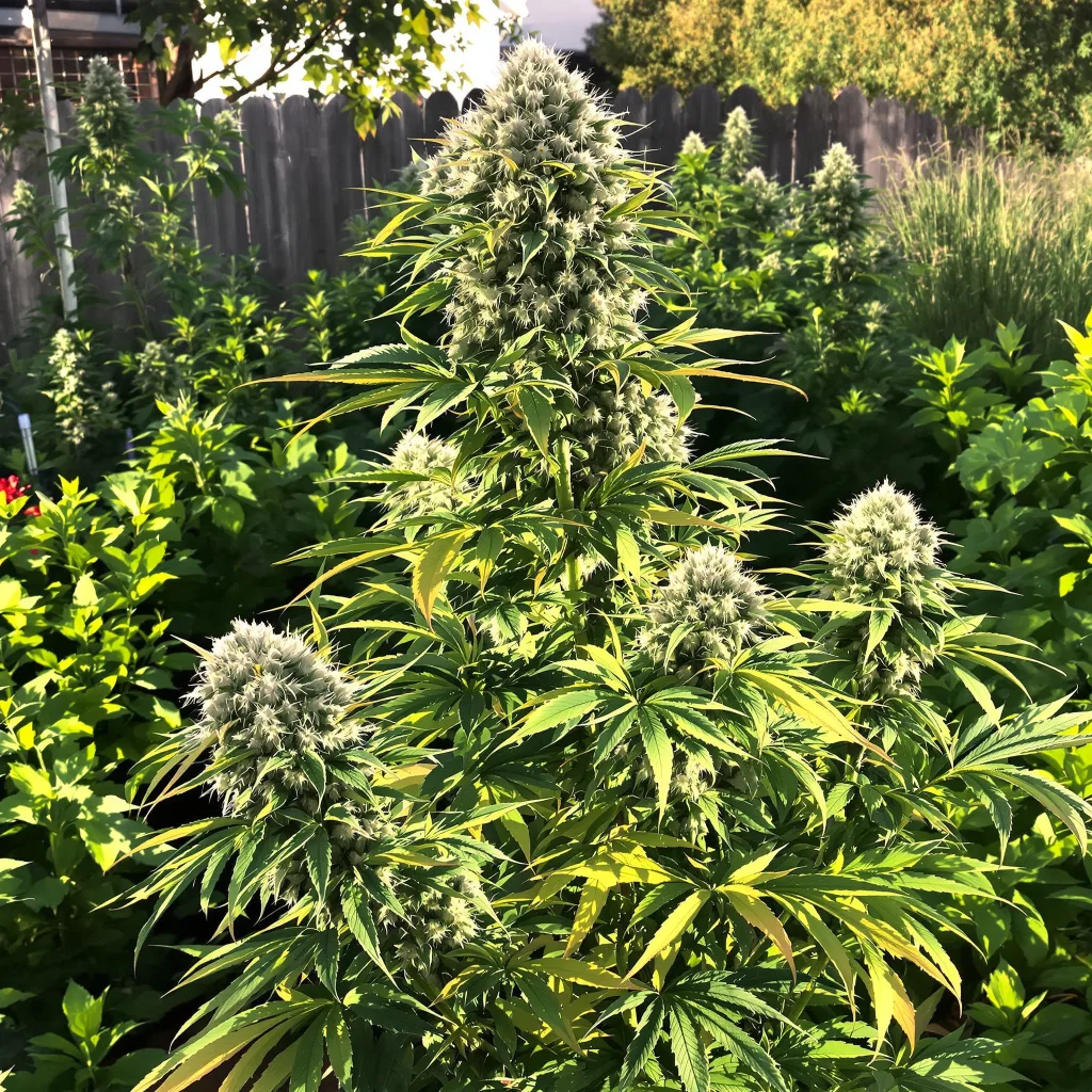 Mob Boss 40% indica / 60% sativa — flor con tricomas visibles