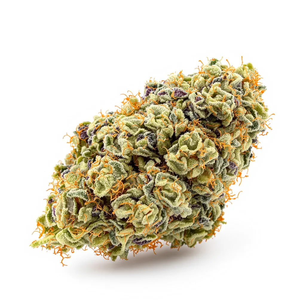 Mob Boss 40% indica / 60% sativa — flor con tricomas visibles