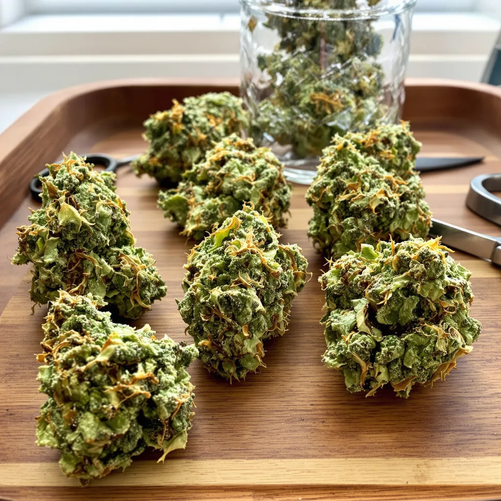 Moby Dick 25% indica / 75% sativa — flor con tricomas visibles
