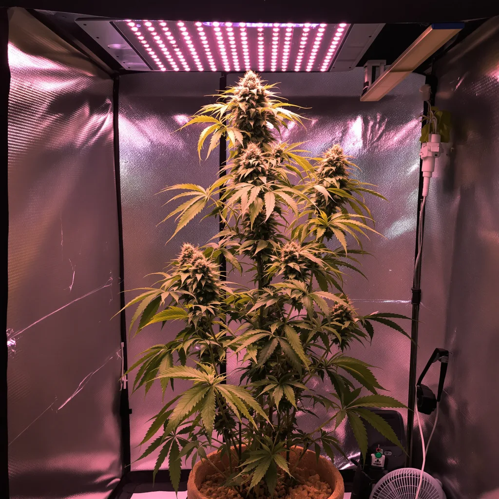Planta de cannabis Moby Dick en fase de floración — 150-200 cm feminizada