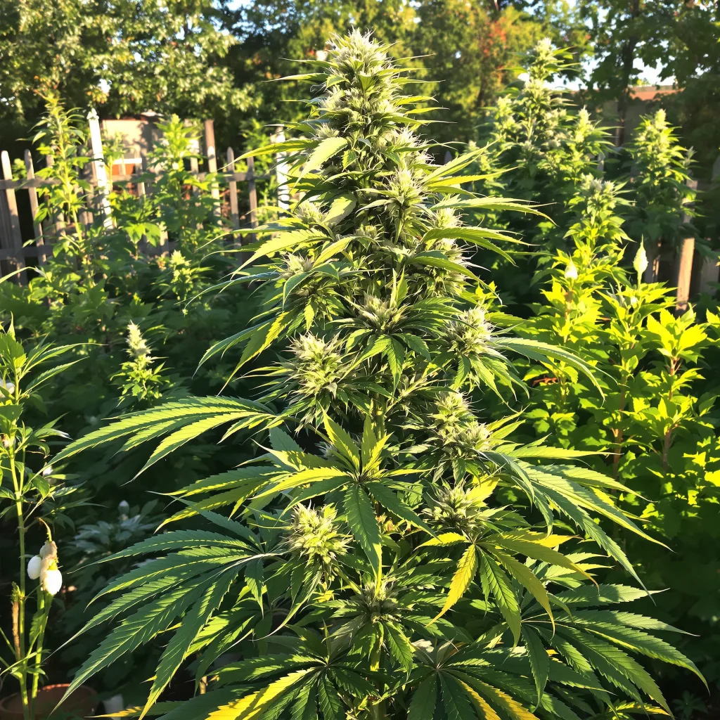 Moby Dick 25% indica / 75% sativa — flor con tricomas visibles