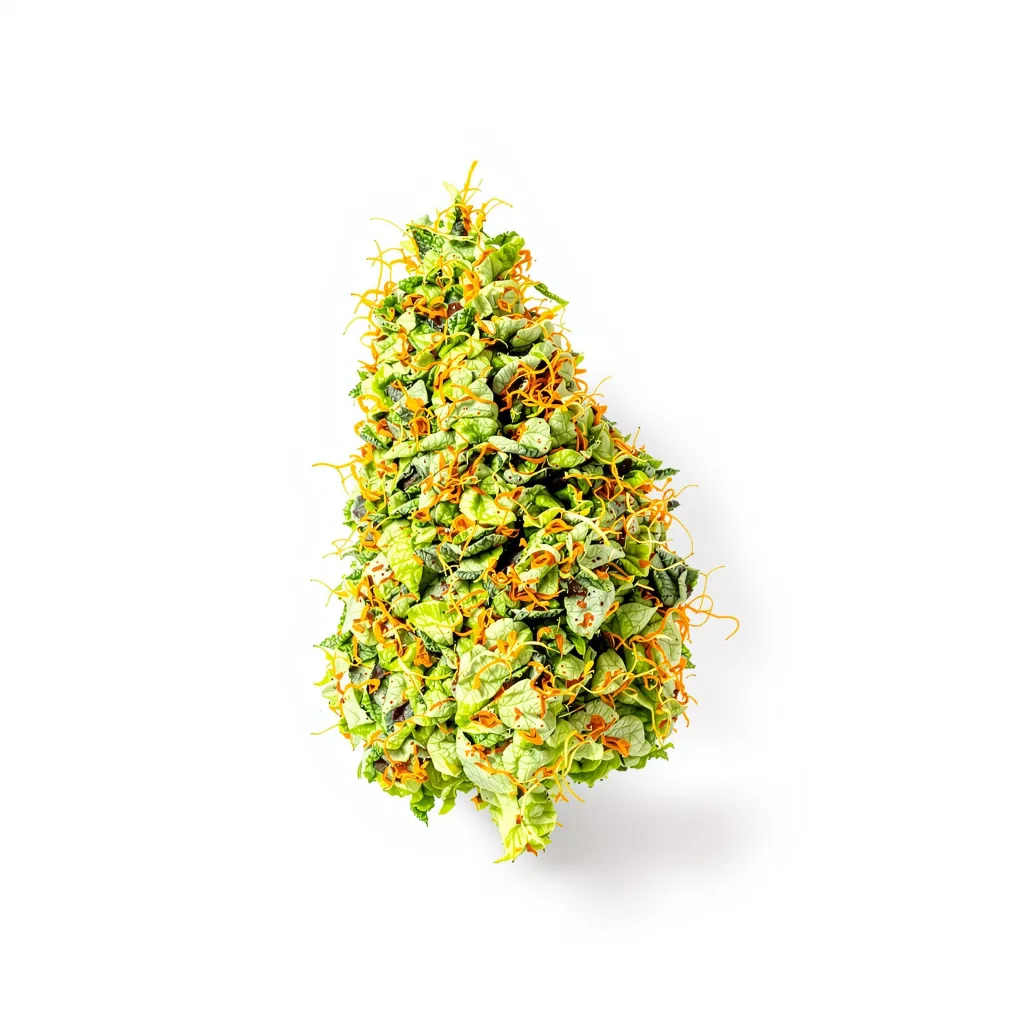 Moby Dick 25% indica / 75% sativa — flor con tricomas visibles