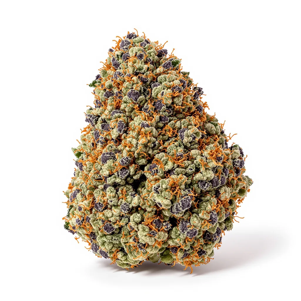 Molokai Frost 82% indica / 18% sativa — flor con tricomas visibles