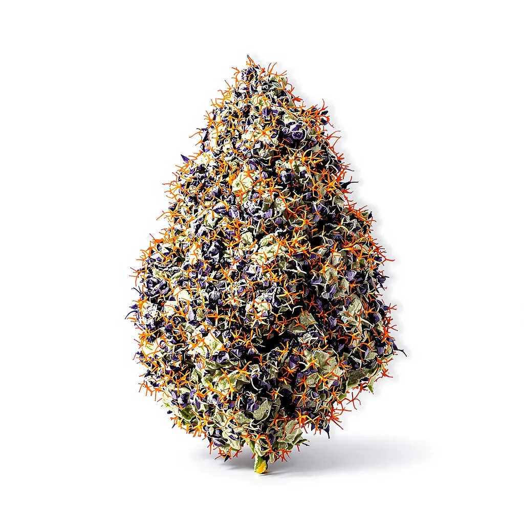 Money Maker 87% indica / 13% sativa — flor con tricomas visibles
