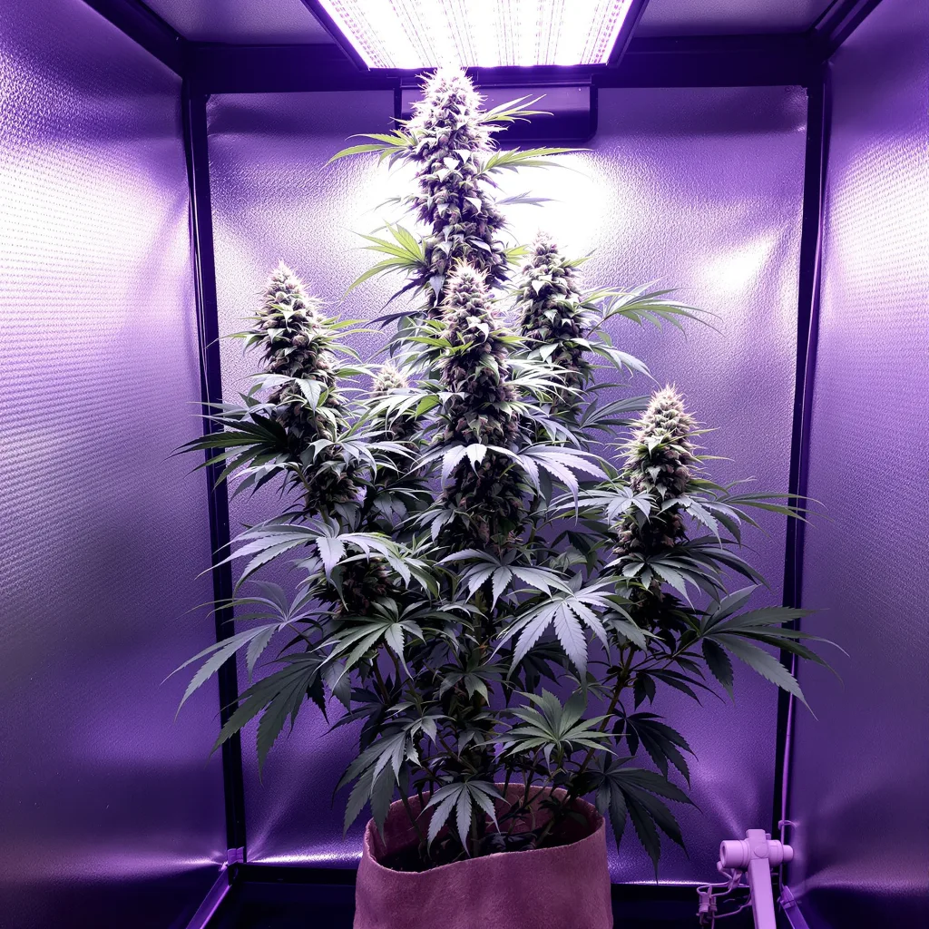 Planta de cannabis Moonshine Haze en fase de floración — 150-200 cm feminizada