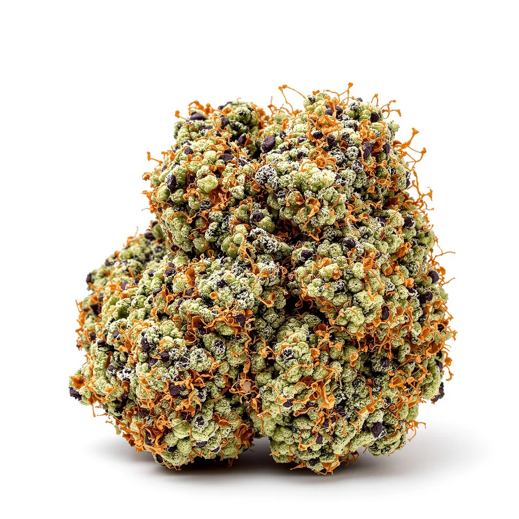 Motavation 72% indica / 28% sativa — flor con tricomas visibles