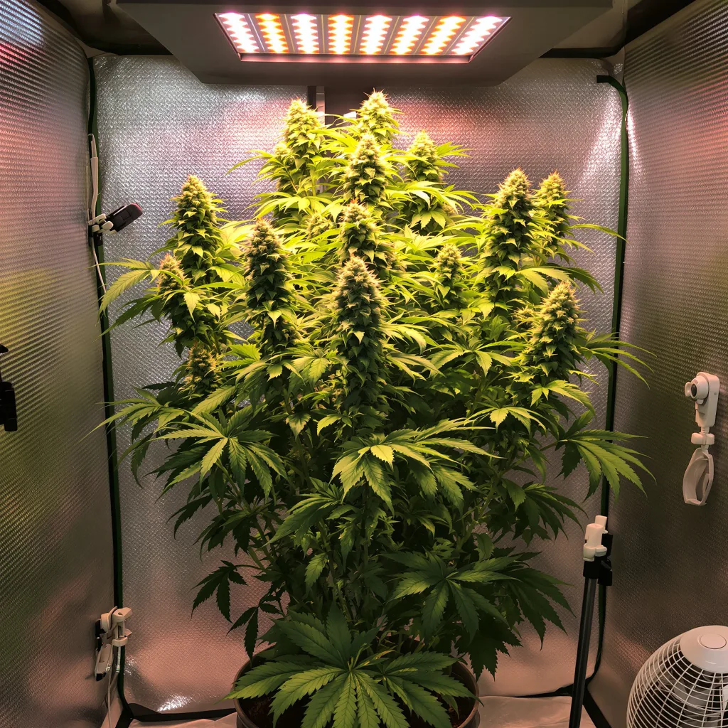 Planta de cannabis Mother’s Helper en fase de floración — 120-180 cm feminizada