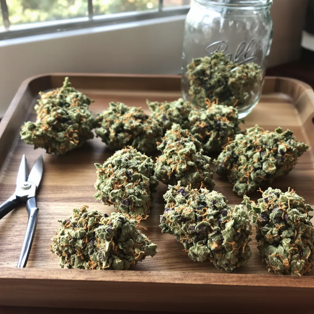 Motorbreath #15 62% indica / 38% sativa — flor con tricomas visibles