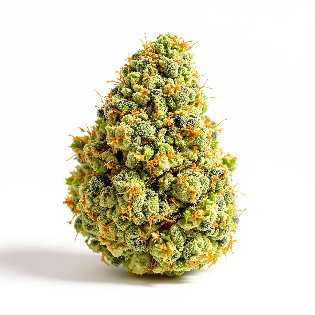 Neptune Kush 10% indica / 90% sativa — flor con tricomas visibles