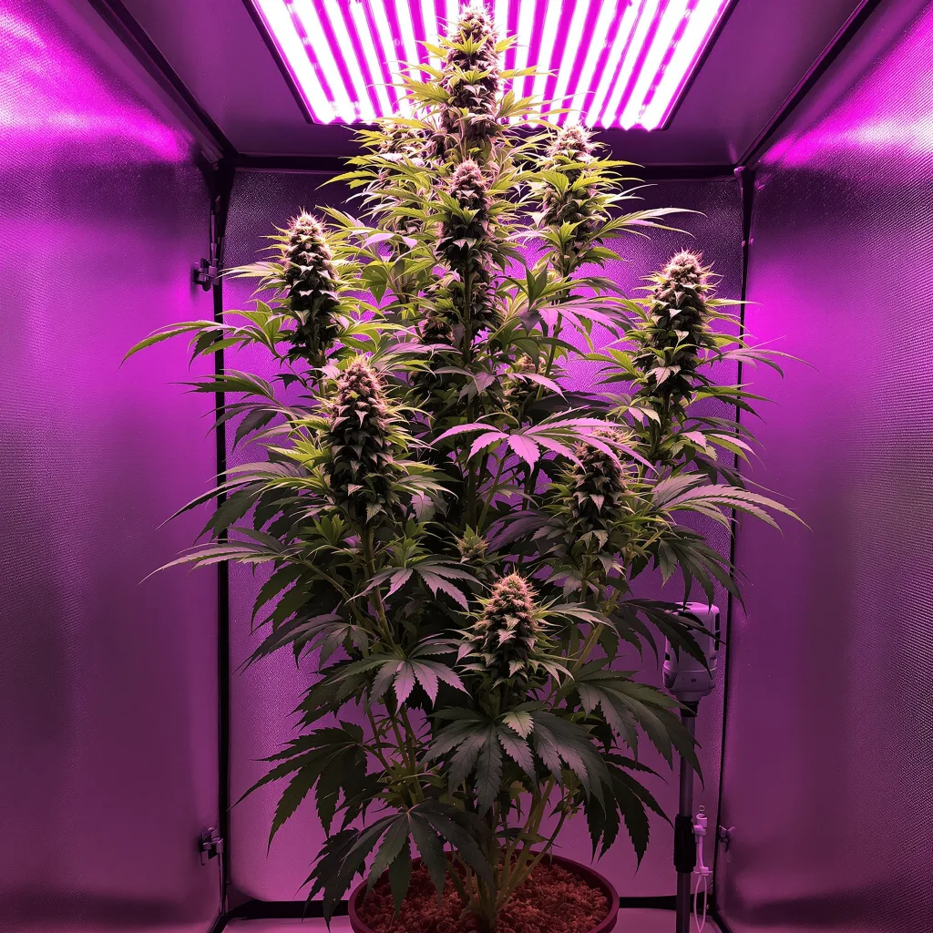 Planta de cannabis Neptune Kush en fase de floración — 150-200 cm feminizada