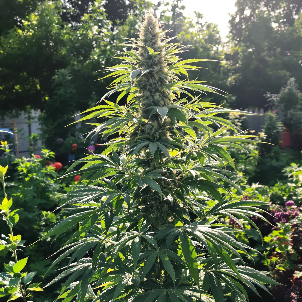 Neville's Haze 20% indica / 80% sativa — flor con tricomas visibles