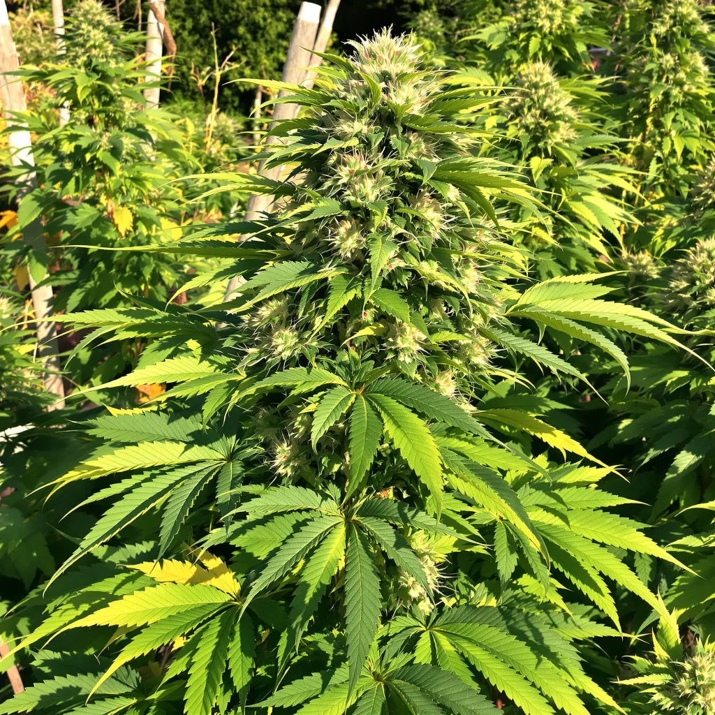 New Glue 80% indica / 20% sativa — flor con tricomas visibles