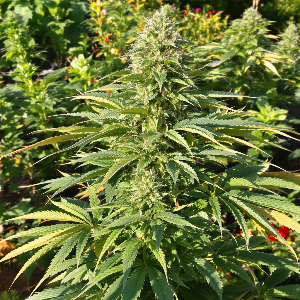 Nice Cherry 83% indica / 17% sativa — flor con tricomas visibles