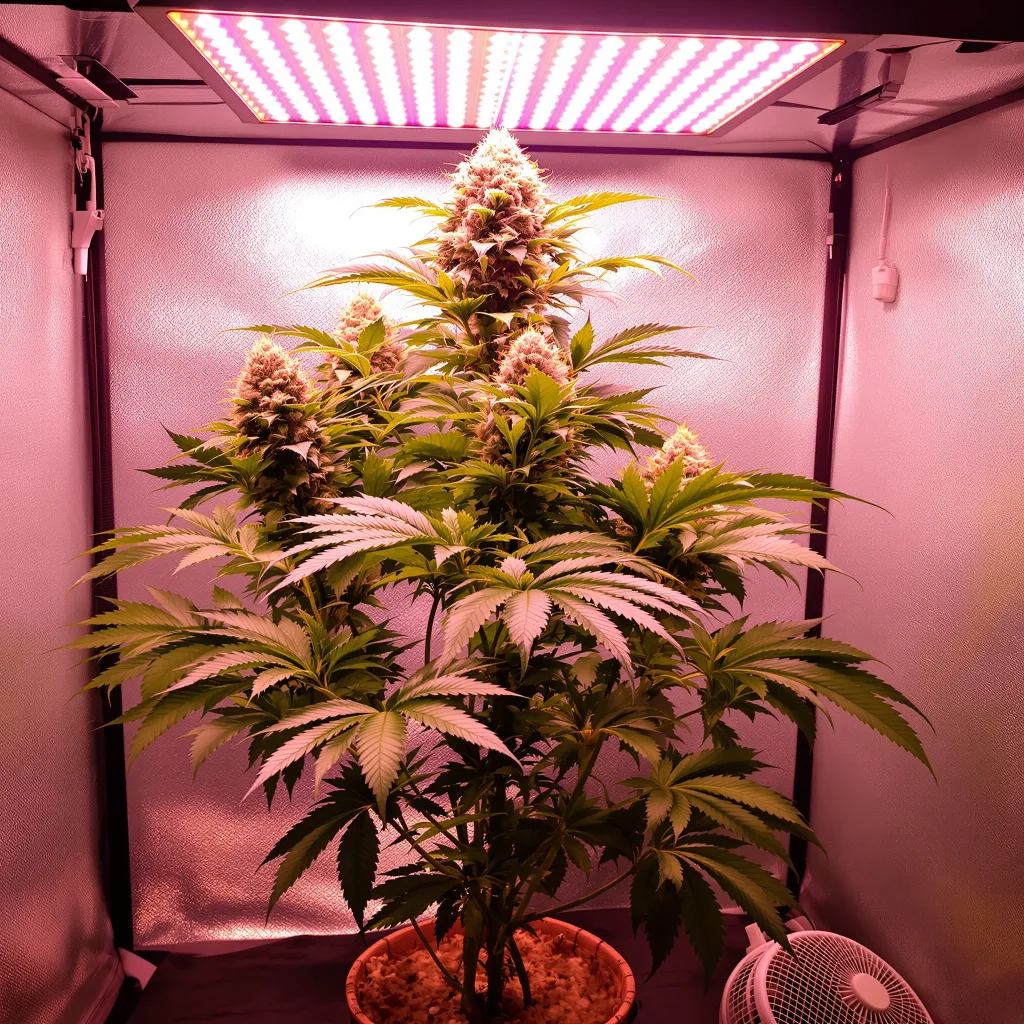 Planta de cannabis Night Terror OG en fase de floración — 90-130 cm feminizada
