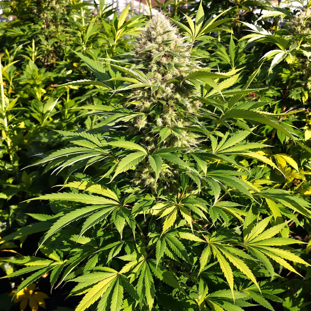 Night Terror OG 75% indica / 25% sativa — flor con tricomas visibles
