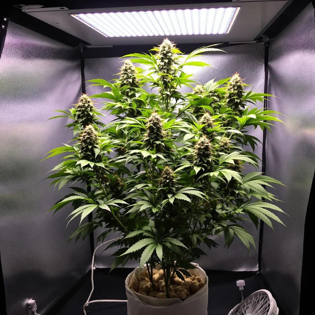 Planta de cannabis Nightcap en fase de floración — 90-130 cm feminizada