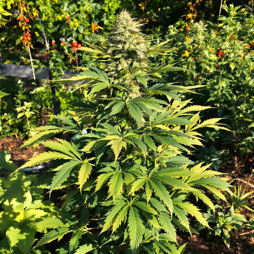Nightcap 67% indica / 33% sativa — flor con tricomas visibles