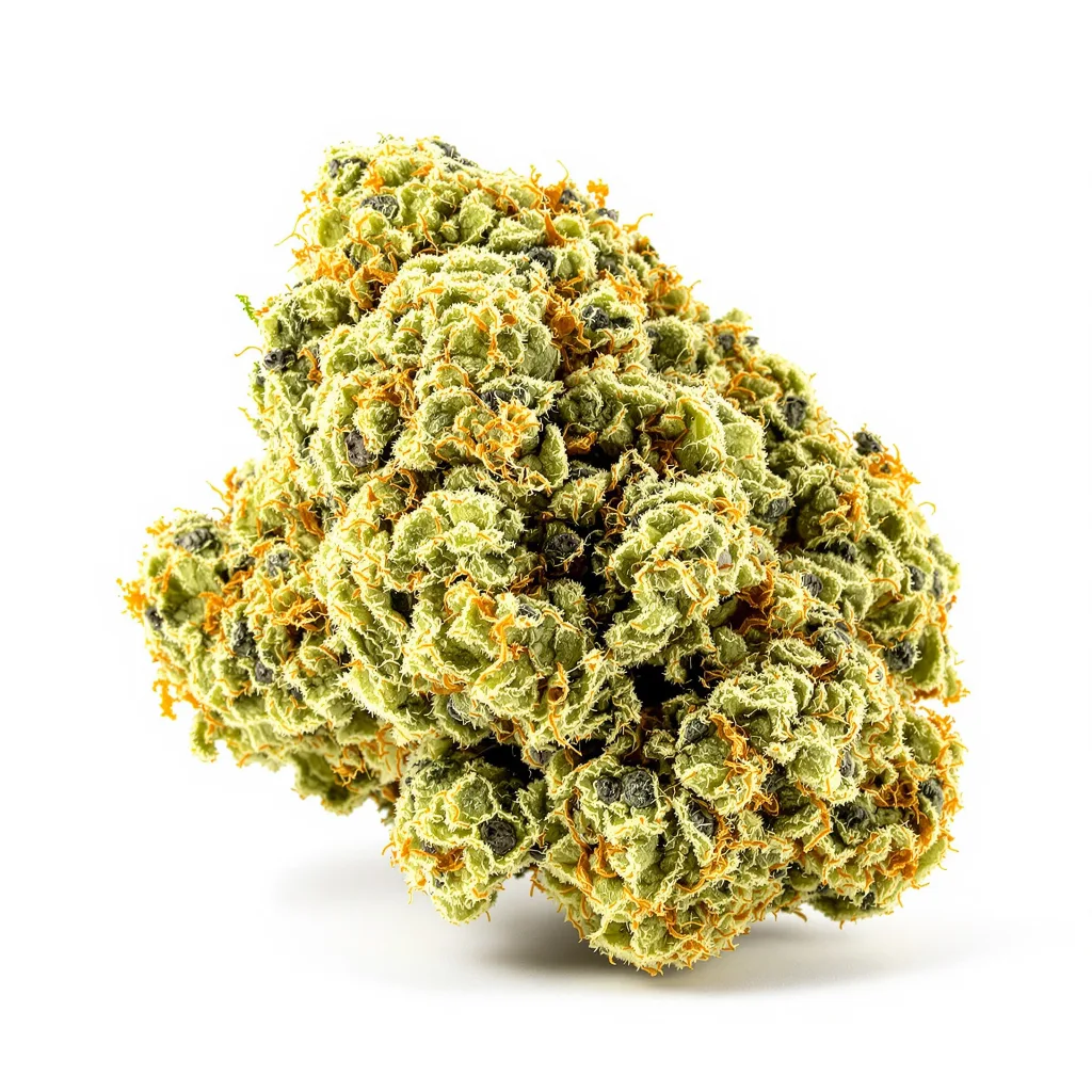 Nordle CBD 54% indica / 46% sativa — flor con tricomas visibles
