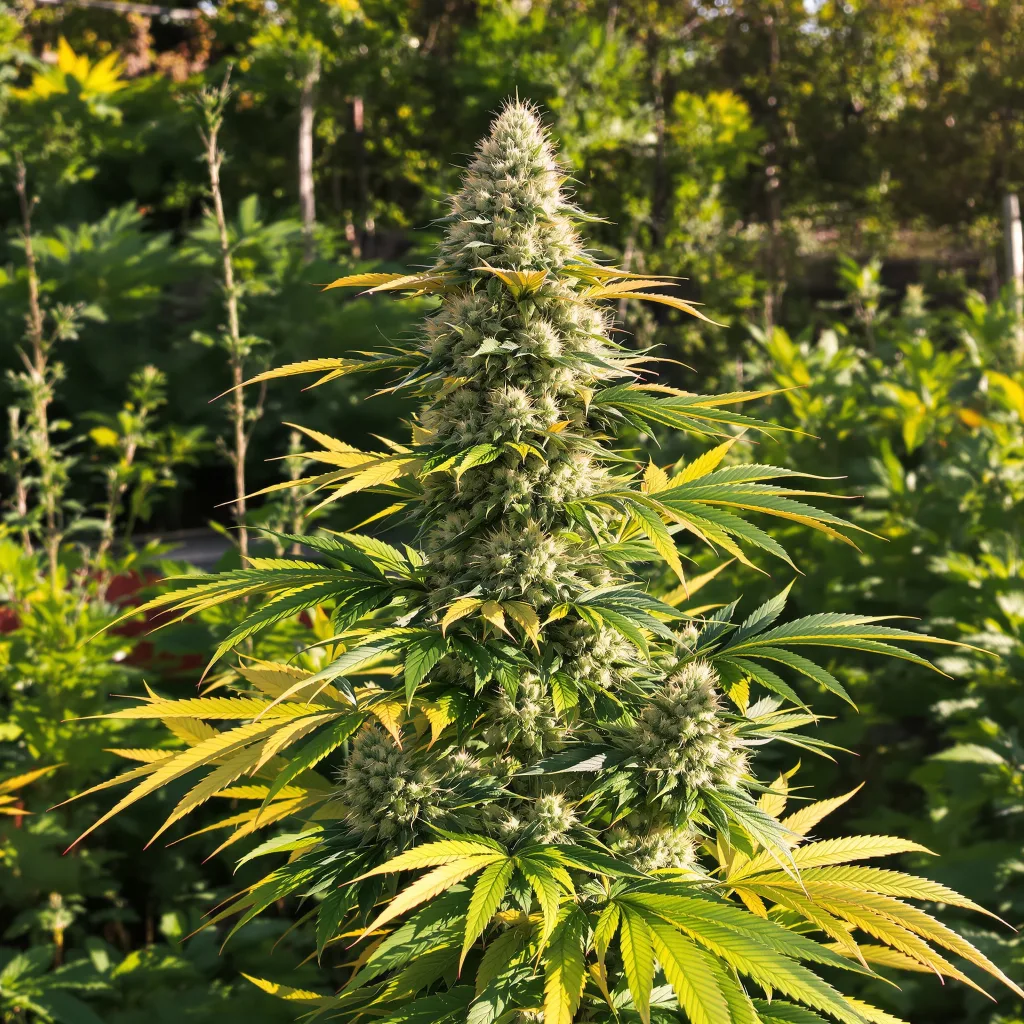 Northern Berry 40% indica / 60% sativa — flor con tricomas visibles