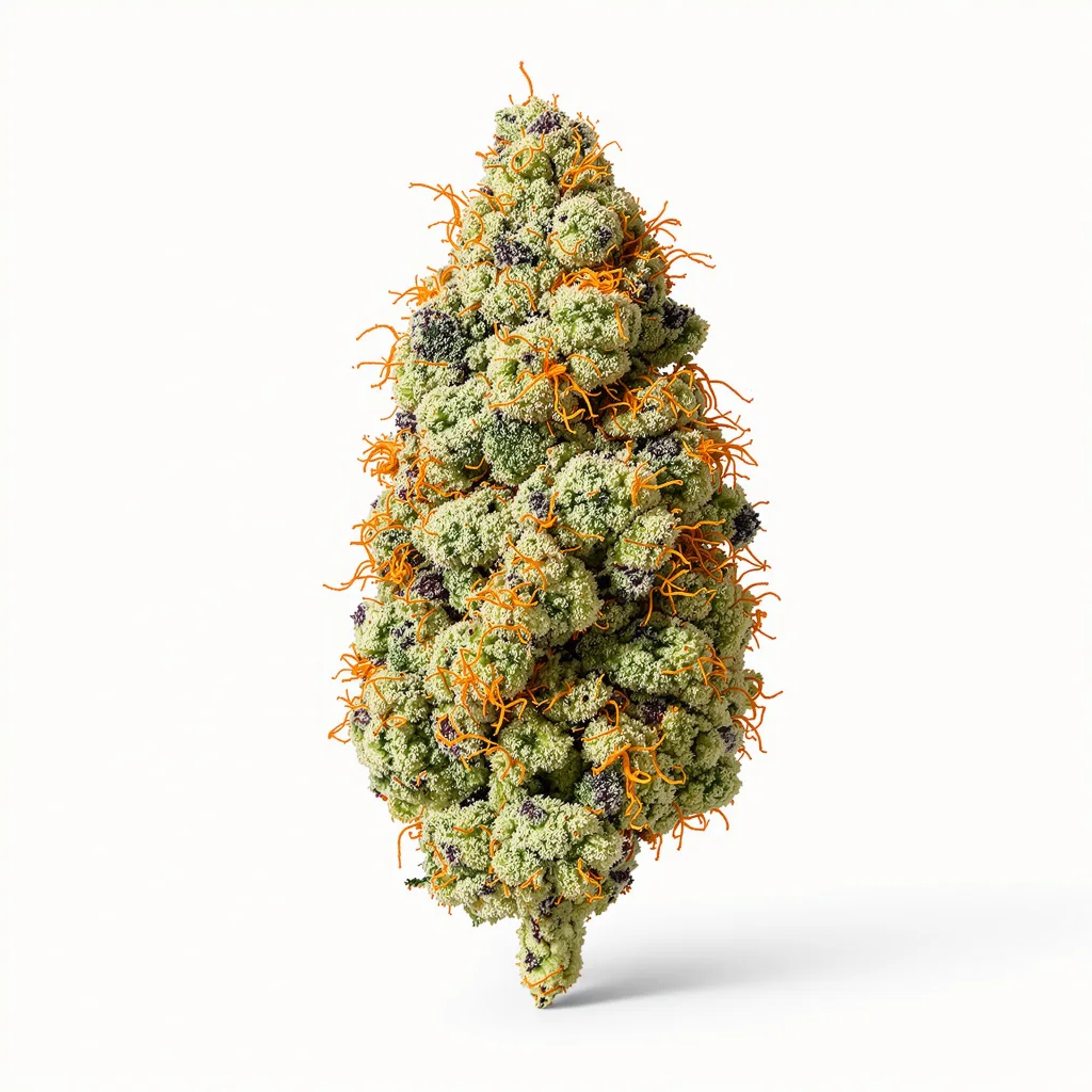 Northern Berry 40% indica / 60% sativa — flor con tricomas visibles
