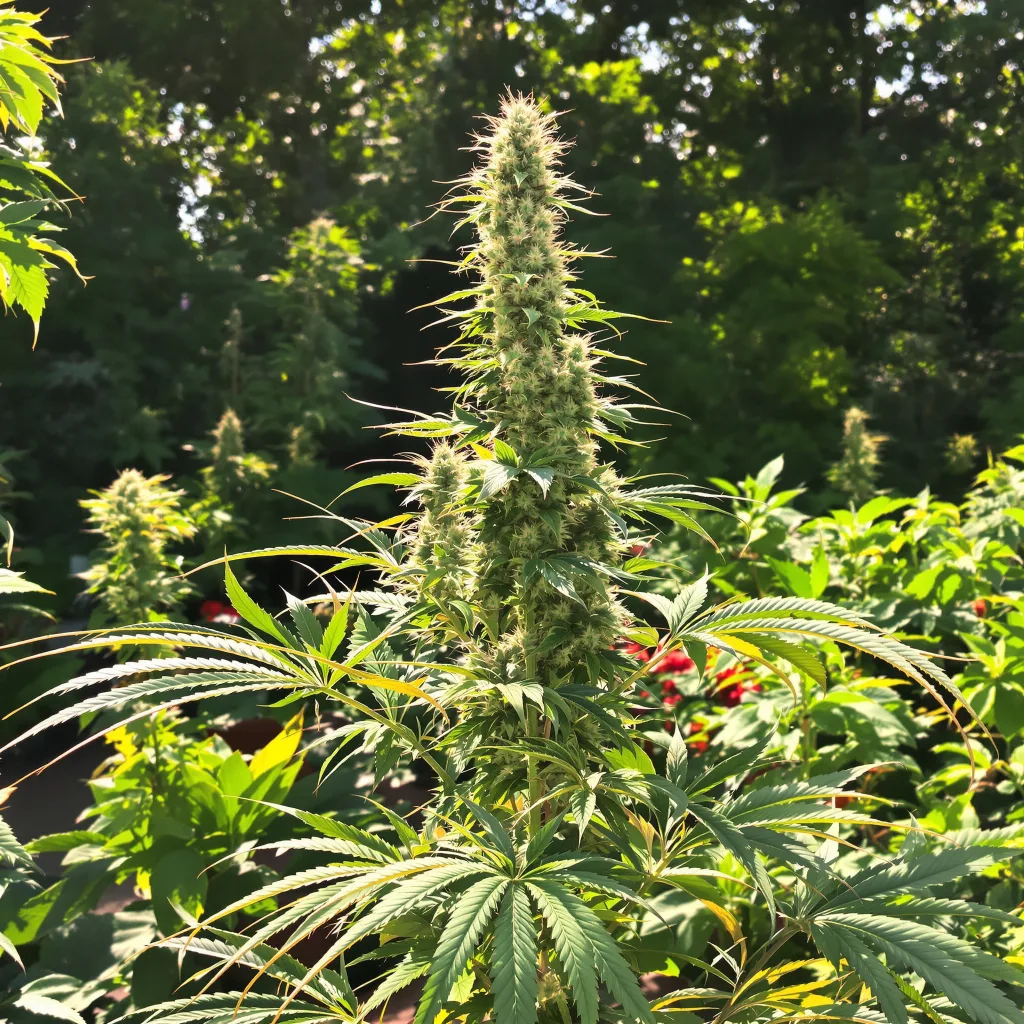 Northern Cream 64% indica / 36% sativa — flor con tricomas visibles