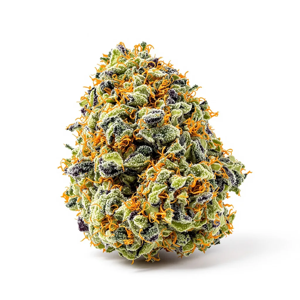 Northern Cream 64% indica / 36% sativa — flor con tricomas visibles