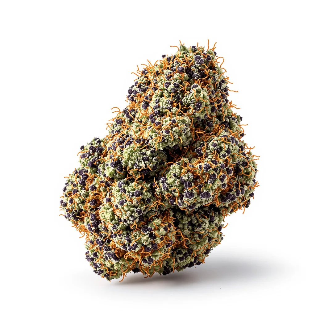 Northern Lights 81% indica / 19% sativa — flor con tricomas visibles