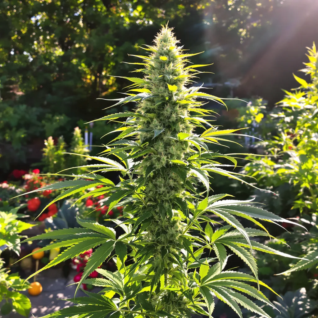 Northern Lights x Skunk 63% indica / 37% sativa — flor con tricomas visibles
